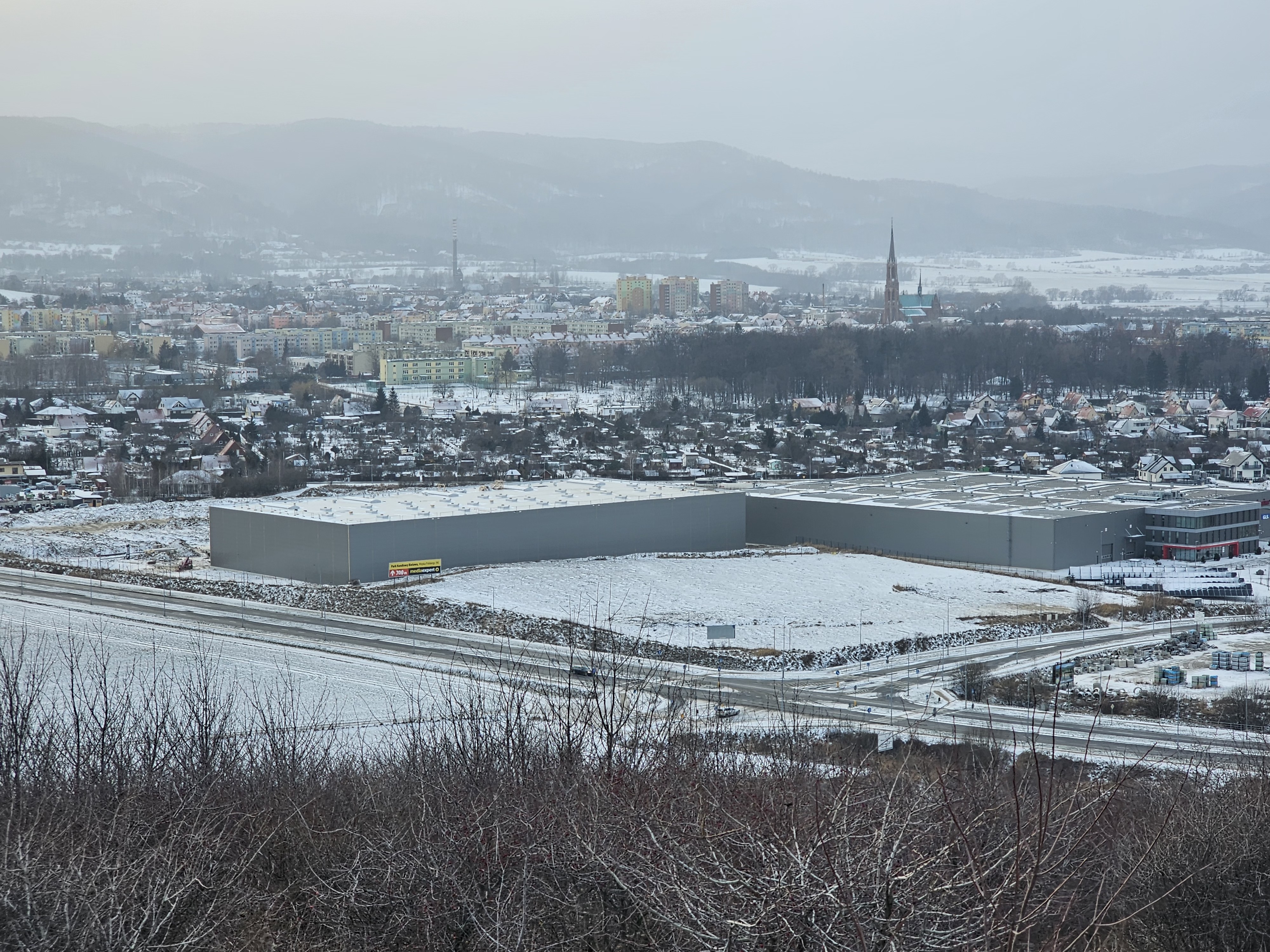 Panorama zimowa - widok na miasto